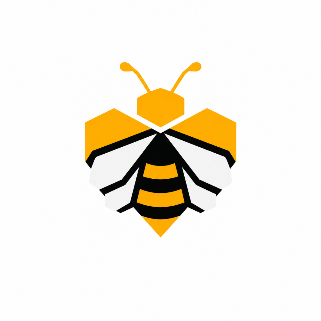 MISHBO Geometric Honeycomb Bee Emblem